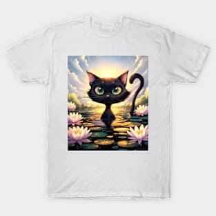 Cat Monet: Making waves gracefully T-Shirt